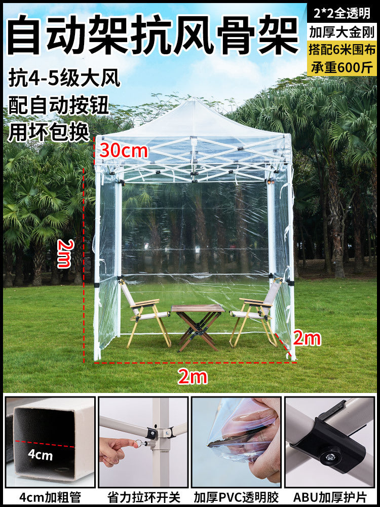 Sunroom Fully Transparent Enclosure Tent Outdoor Rainproof Windproof Balcony Awning Simple Insulation Flower Room Sunshade