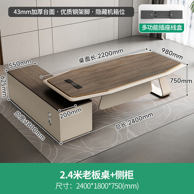 Office Desk Boss Desk Simple Modern Executive Desk Office Desk Office Chair Set Manager Desk President Desk