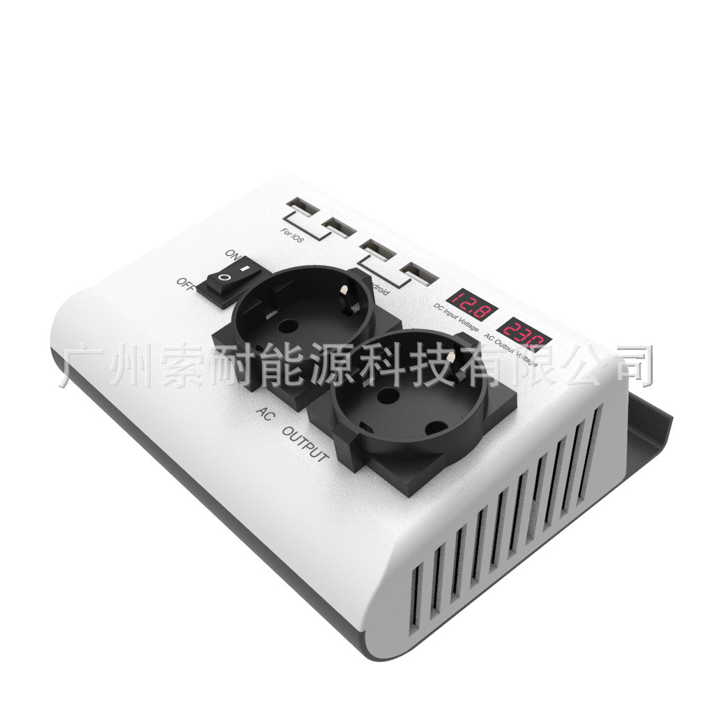 New Car Inverter300W 12V Turn220V 4USB Dual Voltage Display car inverter