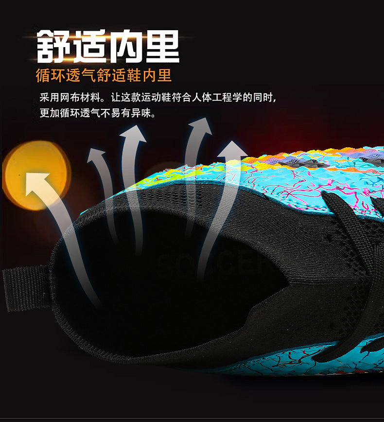 New high-top soccer shoes for men and women AG Spike TF Broken Nail Youth Student Grassland Competition Training Shoes