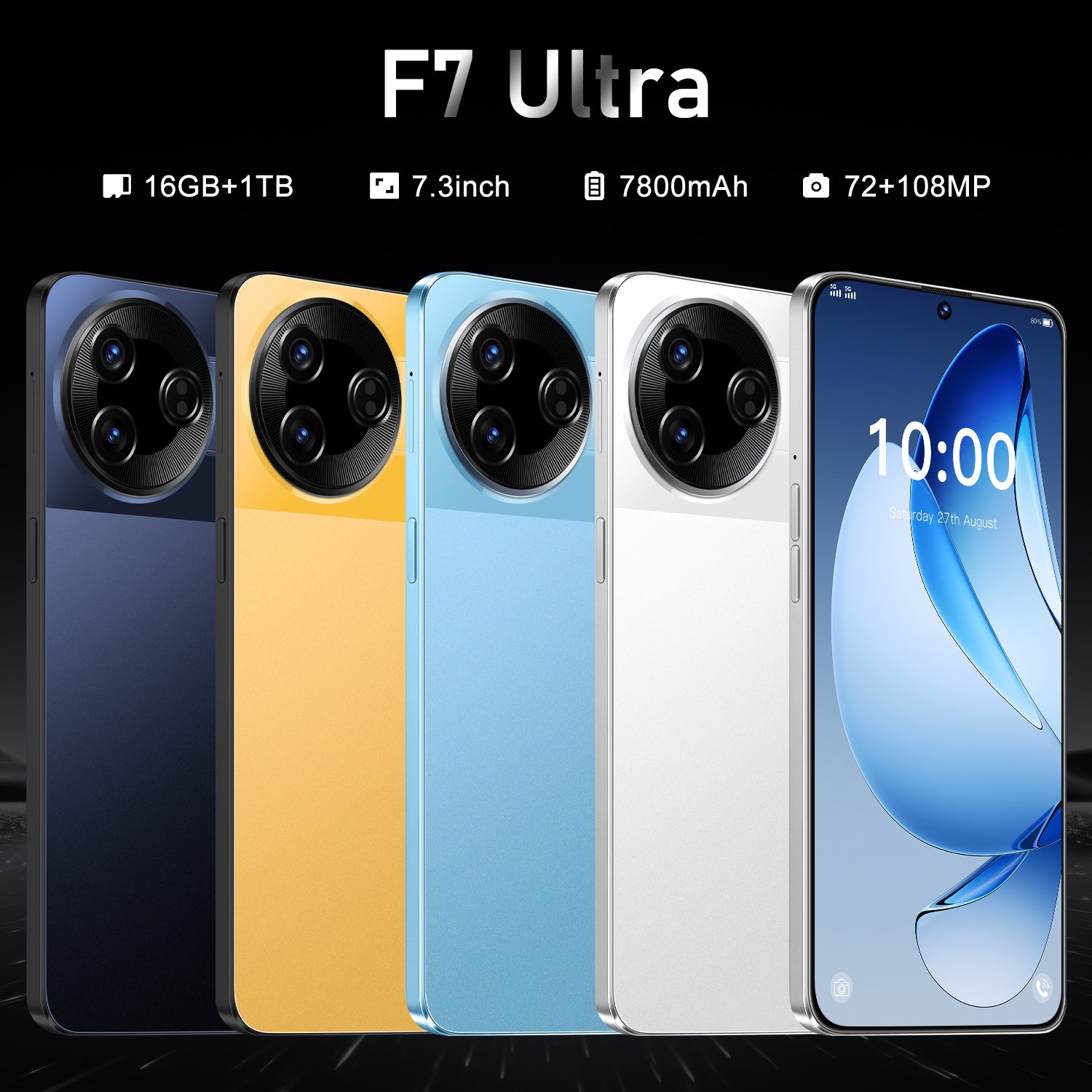 F7 Ultra Mobile Phone7.3Inch Hd Large Screen16+1T True5G Android15Smartphone Manufacturer