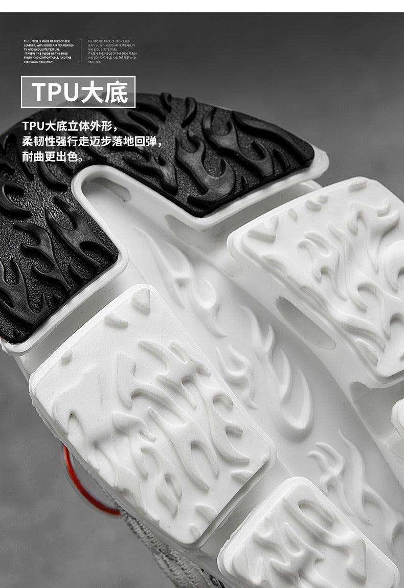 Chinese Style Men's Shoes Spring and Autumn Running Shoes Basketball Sports Shoes Ultra-light Shock-absorbing Breathable Running Blade Shoes Chinese Style Design