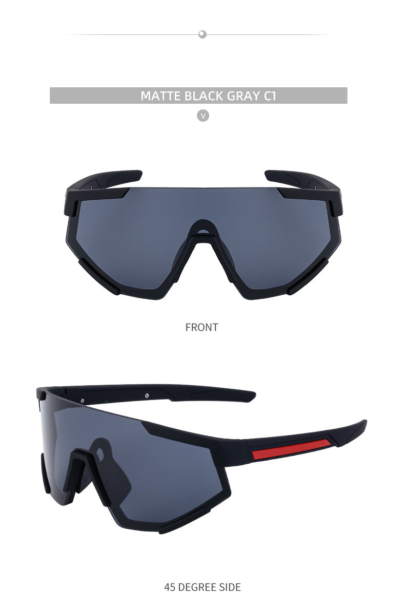 New Cycling Goggles for Women, UV Protection, One-Piece Large Frame Sunglasses, Outdoor Sports Colorful Integrated Sunglasses