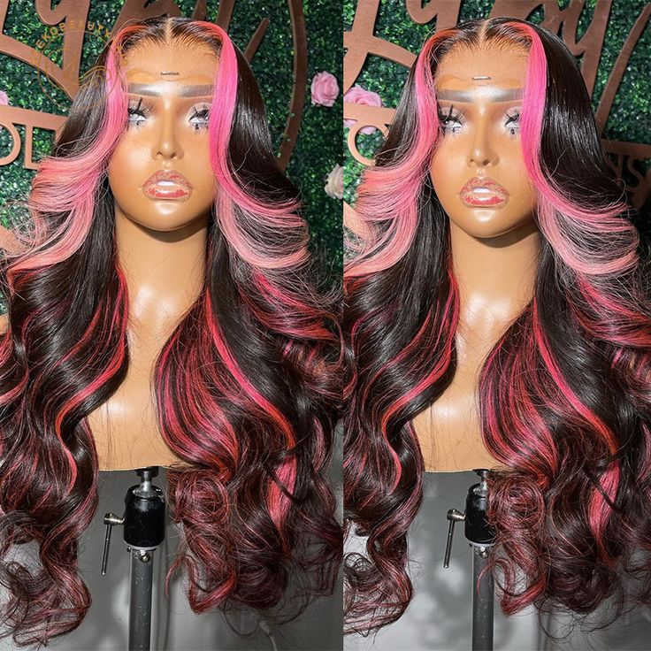 Highlight Lace Front Wig Ombre Light Brown Synthetic Wigs