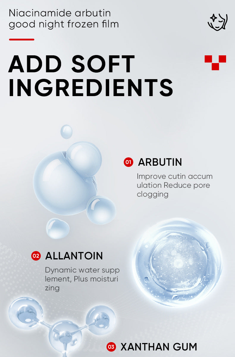 All English Good Night Cooling Mask SADOER Vitamin C Aloe Vera Sleeping Mask No-Rinse  Foreign Trade Live Wholesale