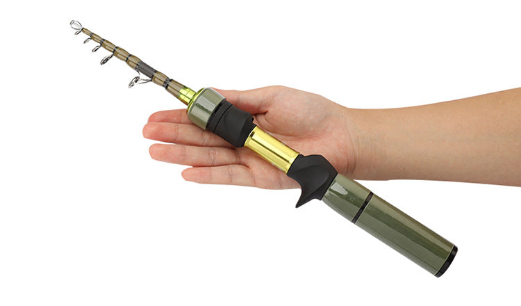 Ultra Short Mini Micro Rod Telescopic Lure Rod Portable Multi-Section UL Stream Mouth Rod Micro Lure Rod