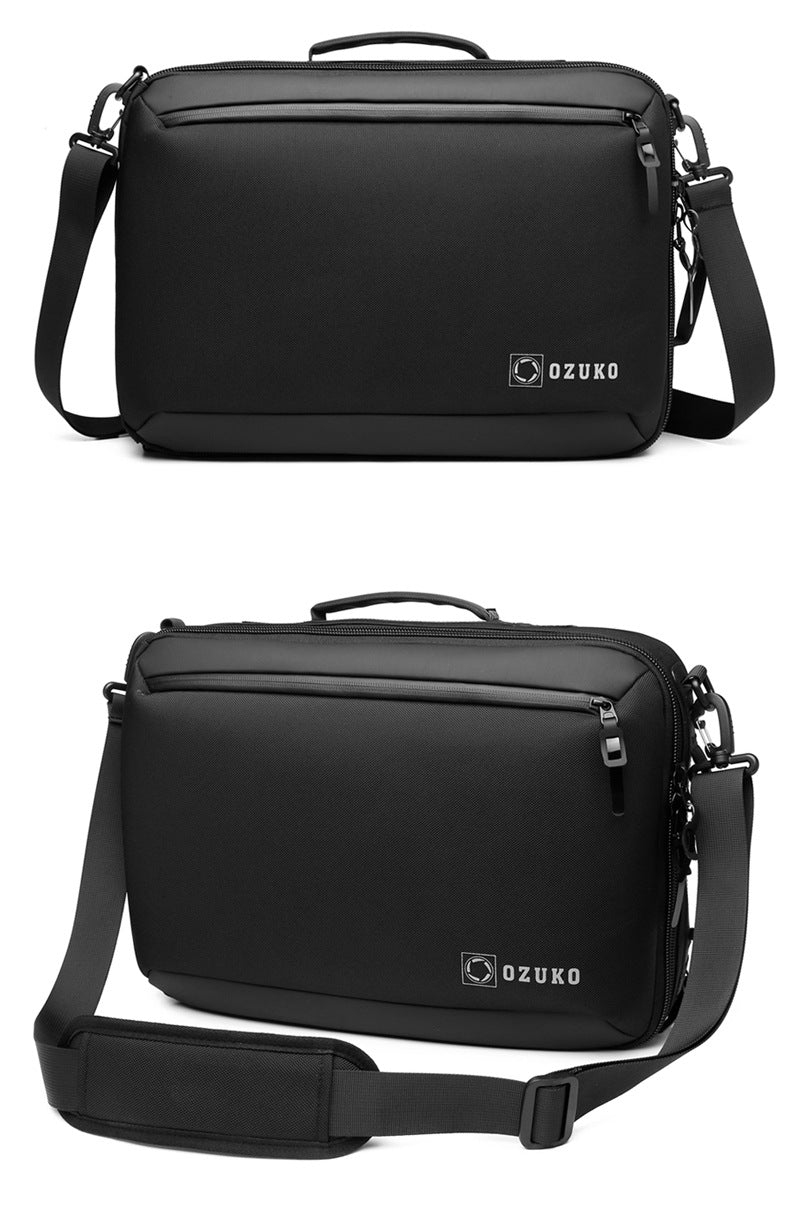 OZUKO Business Backpack Double Shoulder Laptop Bag for Men Lightweight Handheld College Student Commuting Waterproof Notebook Backpack