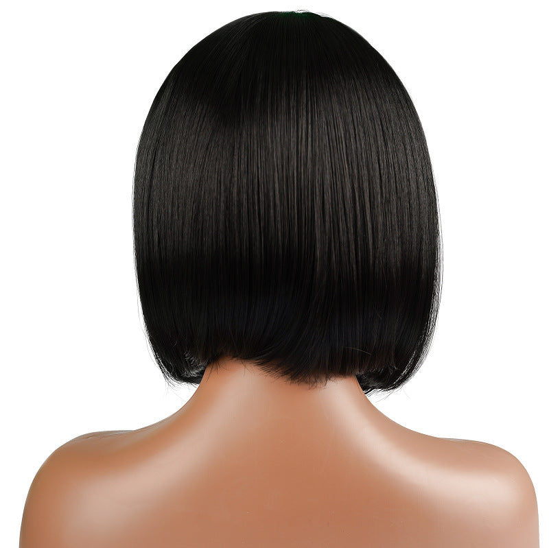 European Hair Band Wig Headband Medium Short Straight Hair African Headscarf Bob Trendy Element Bangs