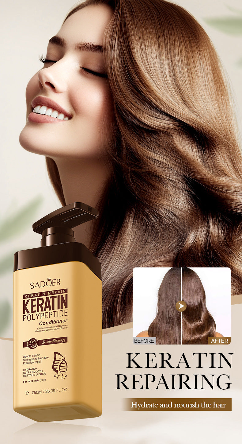 Keratin Peptide Conditioner SADOER Smooth Nourishing Hair Conditioner Cross-Border Wholesale