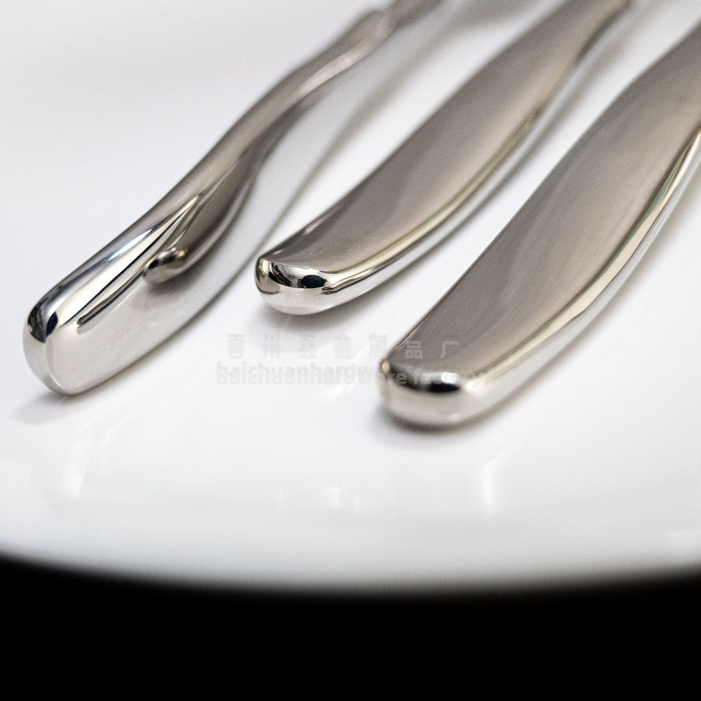 304Stainless Steel Knife Fork Spoon Thickened Tableware Western Hotel High-end Aesthetic Steak Knife Fork Spoon Forged Design