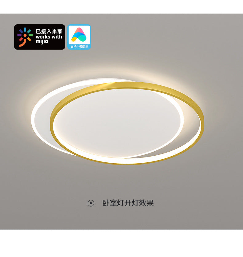 Nordic Living Room Lamp Rectangular Household Elegant Ceiling Lamp led Master Bedroom Lamp Iron Art Room Lamp Zhongshan Lighting