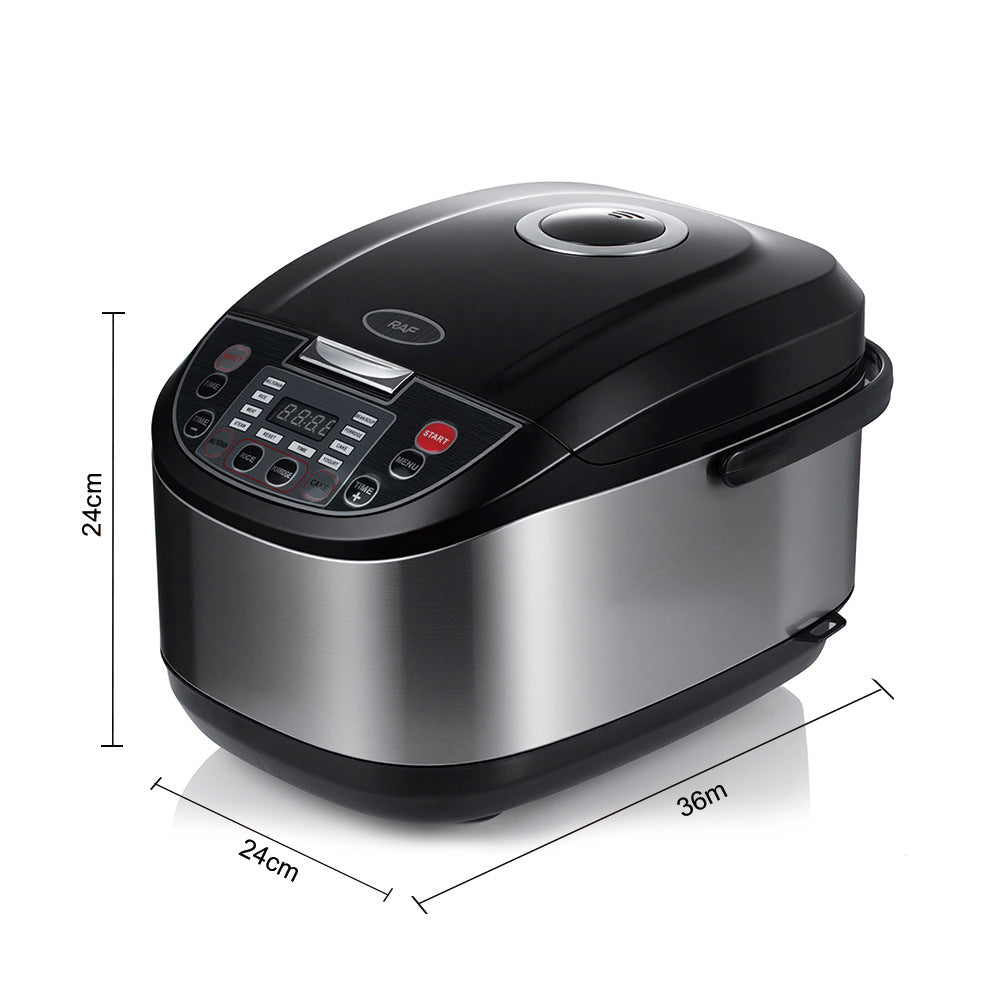 RAF European Standard Rice Cooker Smart6L Fully Automatic Health-Preserving Household Stainless Steel Rice Cooker Multi-Functional900w