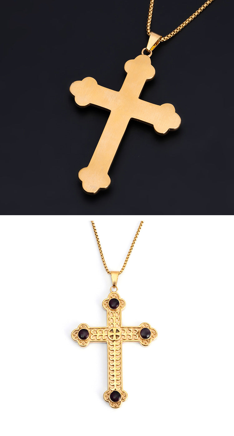 New Arrival European and American Style Viking Cross Shape Personality Fashion Daily Versatile Genuine Polished