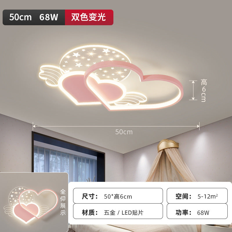 Children's Room Bedroom Lamp Boys Girls Pink Creative Cartoon Ceiling Lamp Cozy Romantic Room Lamp Master Bedroom Lamp