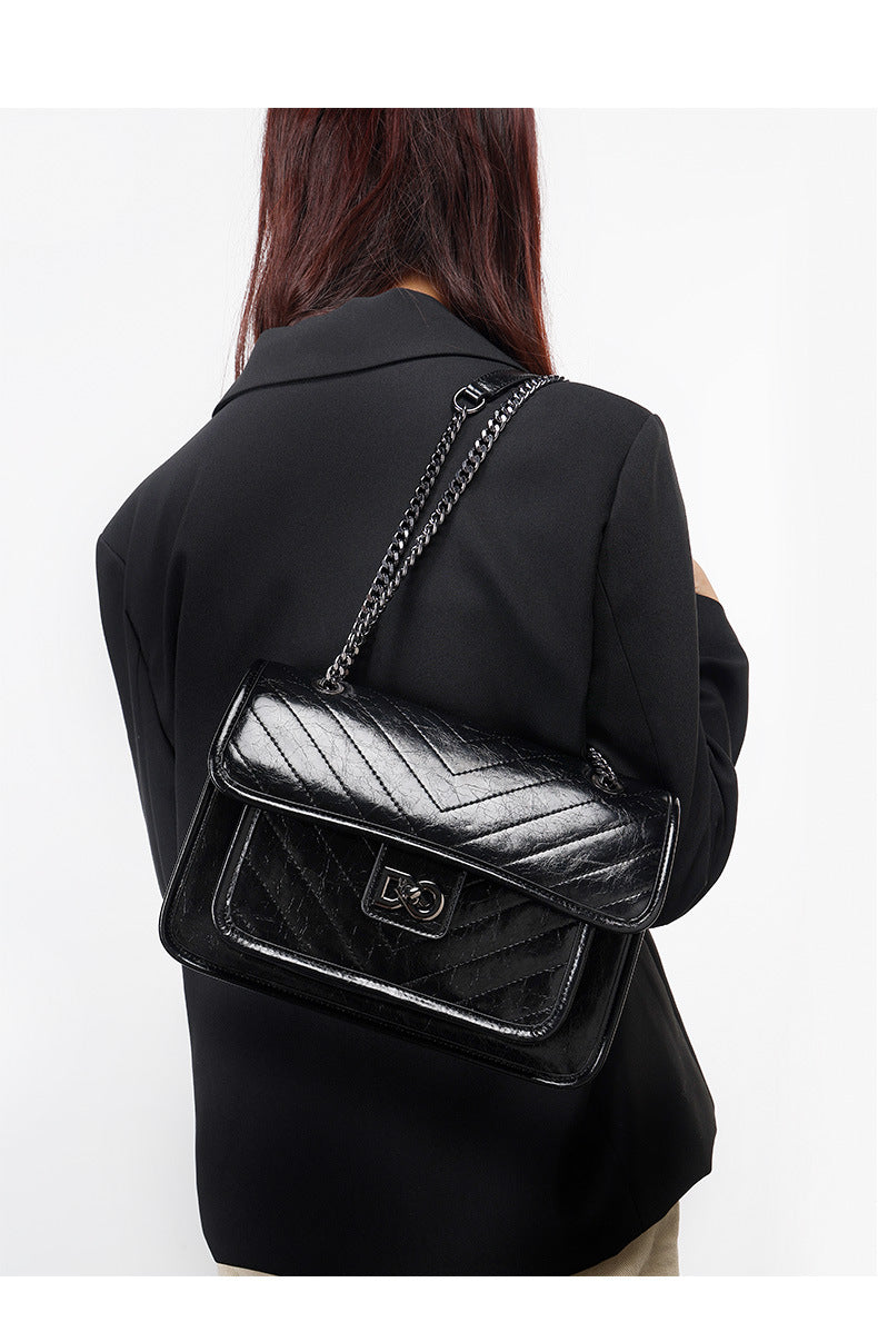 Chanel Style Quilted Chain Small Square Bag New Women's Single Shoulder Crossbody Bag Light Luxury Crossbody Bag Trendy Bohemian Bag