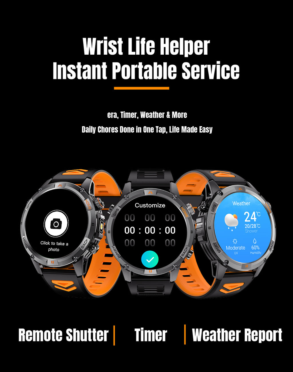 YK15Smart Watch Bluetooth Call Heart Rate Pedometer Sleep Depth Waterproof GPS Beidou Positioning Sports Three-Proof