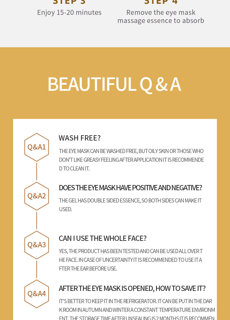 Eye Mask Box Set SADOER Hydrating and moisturizing eye care products Cross-Border Foreign Trade Live Wholesale