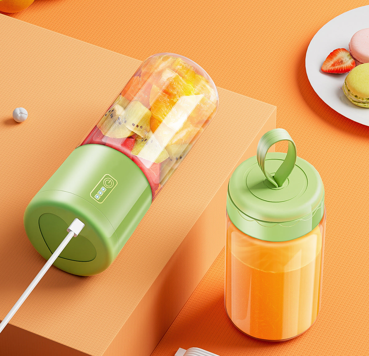 New Juicer Portable Juicing Cup Multifunctional Juice Machine Small Household Rechargeable Blender Cup Gift Wholesale