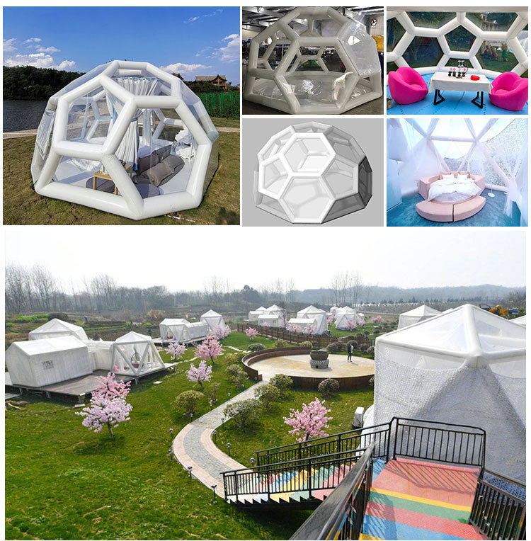 Internet Celebrity Douyin Inflatable Double-layer Bubble House Unique Boutique Hotel Camping Windproof Rainproof Outdoor Transparent Tent