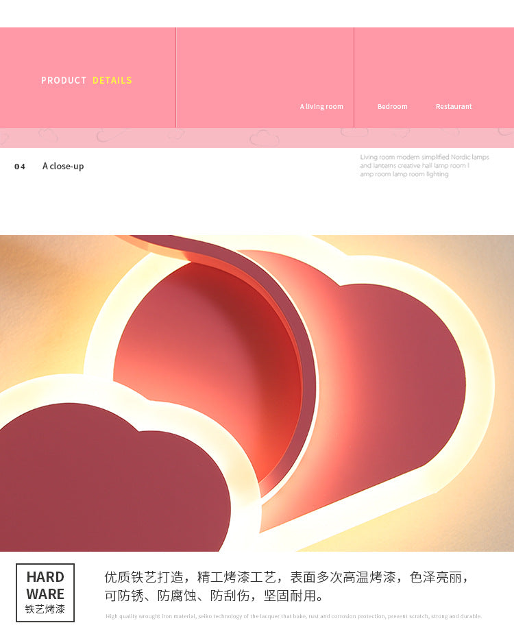 Cloud Lamp Kindergarten Boys Girls Children's Room Lamp Modern Minimalist Iron Art Bedroom Lamp Ceiling Lamp led Lamp