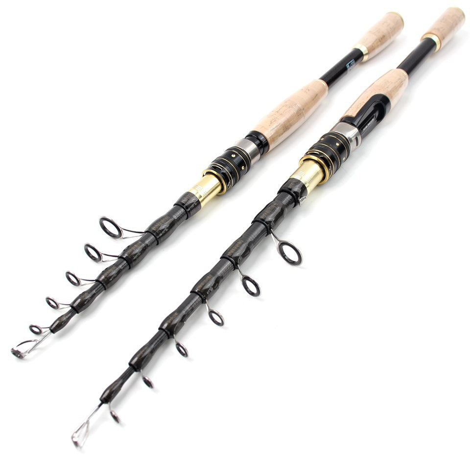 Manufacturer Wholesale Dropshipping Fishing Gear Ultra Short Portable Fishing Rod Small Sea Rod Carbon Fiber Fishing Rod Telescopic Lure Rod