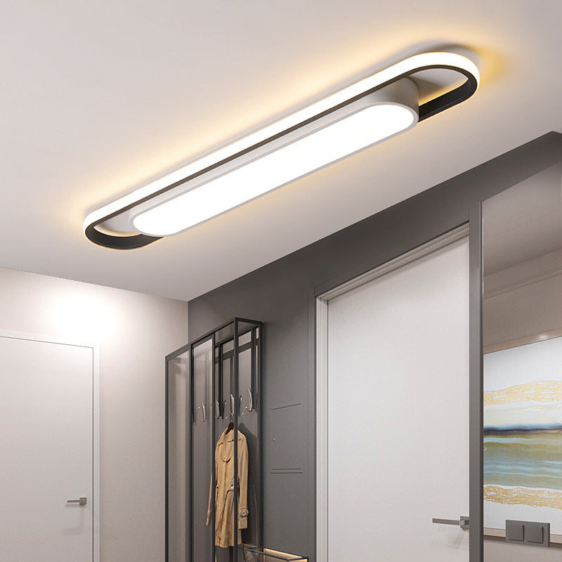 Aisle Light Corridor Light Modern Simple Entryway Porch Balcony Light Iron Art Long Strip Cloakroom led Ceiling Light Fixtures