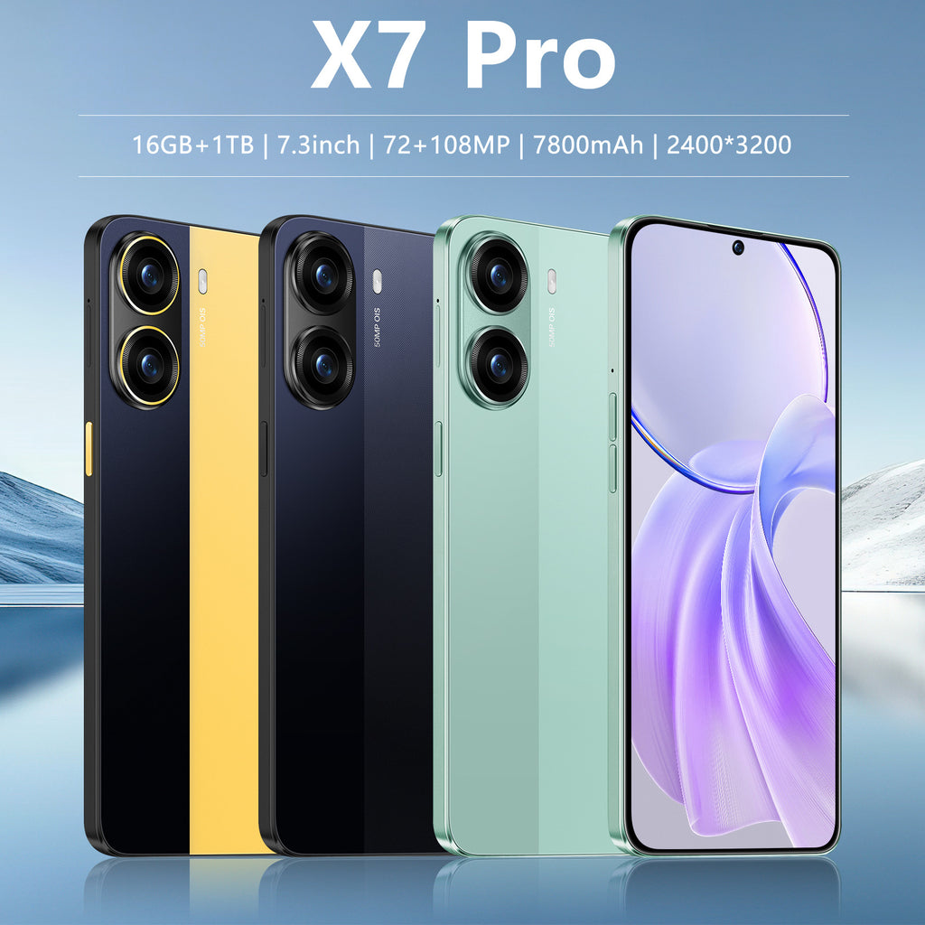 New model exclusive X7 Pro Android Smartphone7.3Super Large Screen16+1T Overseas Version Direct Source Sale