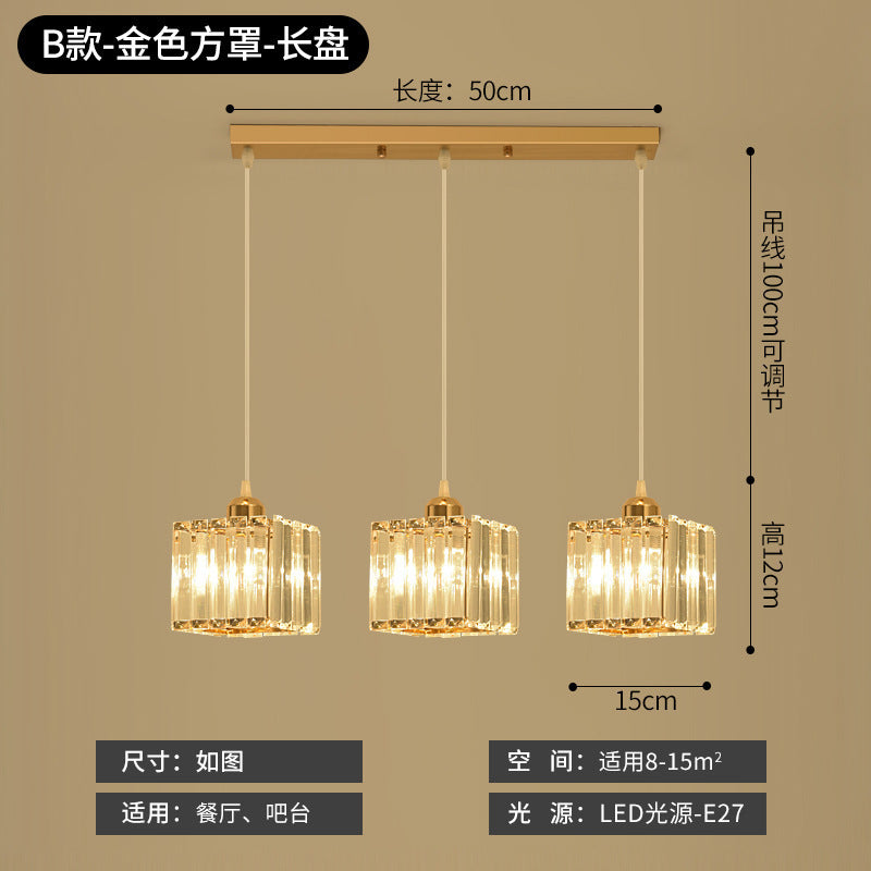 Restaurant Pendant Light Three-Head Modern Minimalist Bar Creative Dining Table Bedroom Unique Living Room Dining Room Grand Nordic Lighting