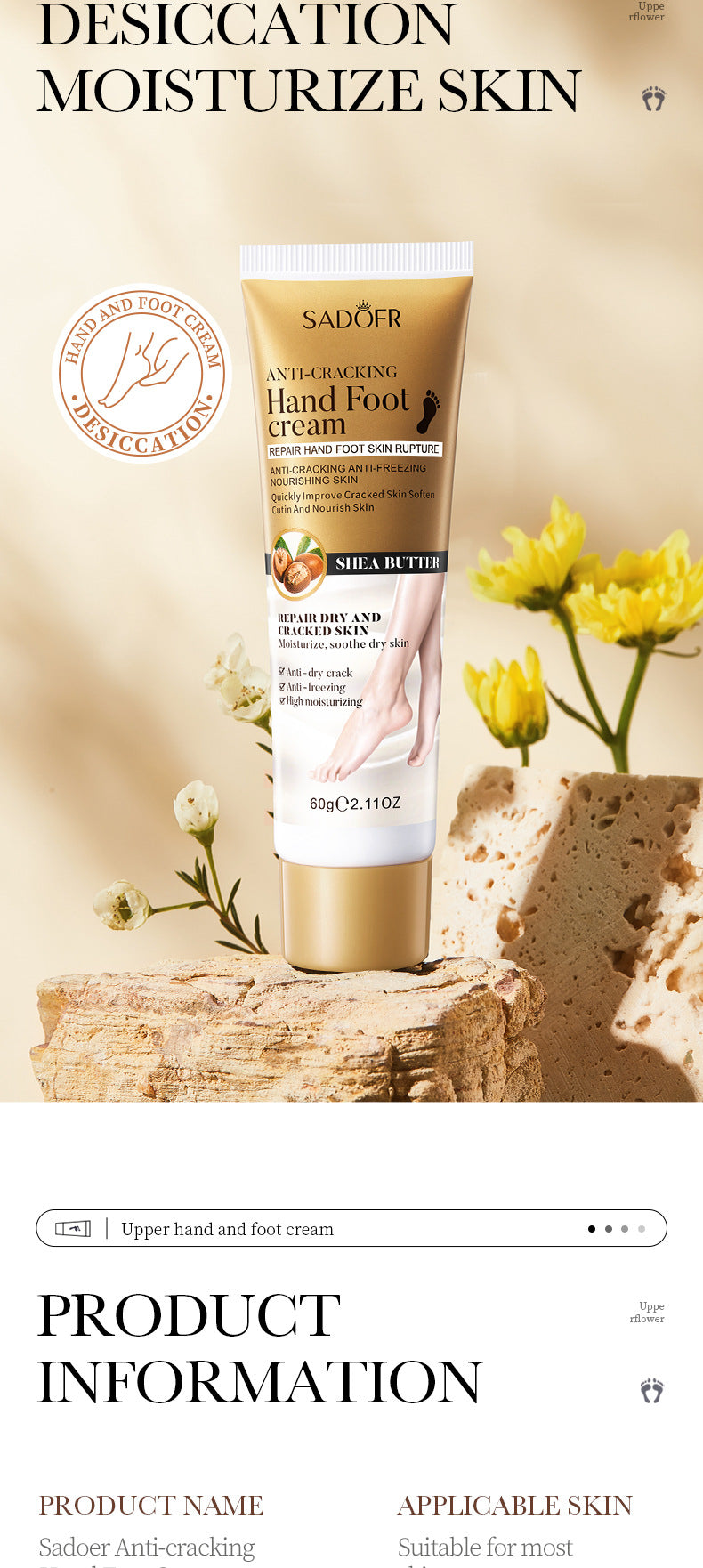 Full English Hand and Foot Cream60g SADOER Hydrating, moisturizing, anti-cracking, hydrating fragrance hand cream for  foreign trade wholesale