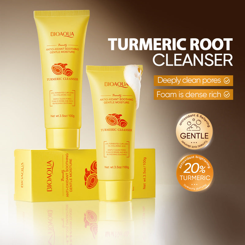 Turmeric Antioxidant Cleanser BIOAOUA Facial Cleansing Cleanser Cross-Border Foreign Trade Wholesale