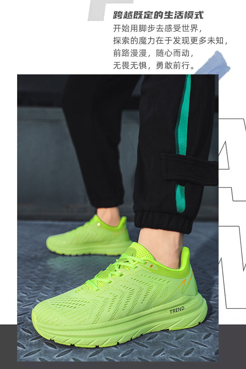 Men's running shoes2025New Breathable Mesh Student Casual Running Youth Shock Absorbing Anti-Slip Sports Shoes