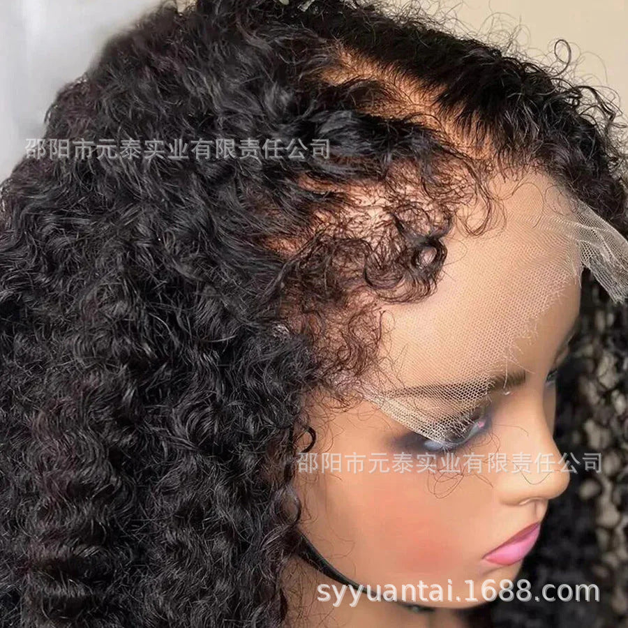 Deep Curly 13*4 Lace Front Wigs Synthetic Glueless Wig Long Curly Hair