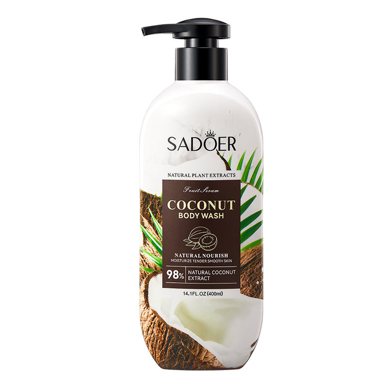Full English Fruit Body Wash400ml SADOER Coconut Cleansing Avocado Shower Milk  Foreign Trade Wholesale