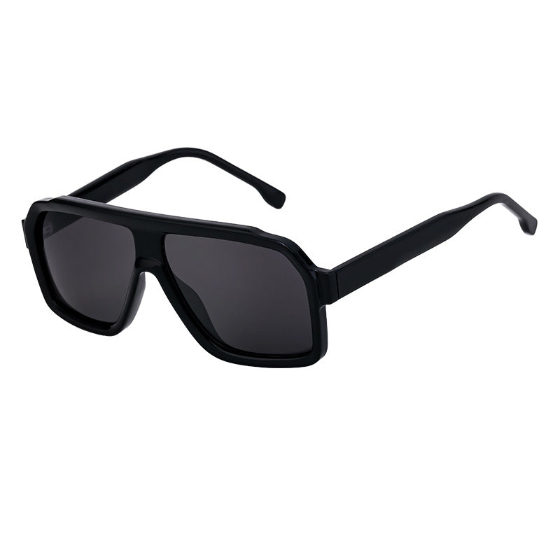 European and American Fashion Square Frame Sunglasses for Men Driving Special Propionic Acid Insert Pin Temple Sunglasses Men's Glasses shades
