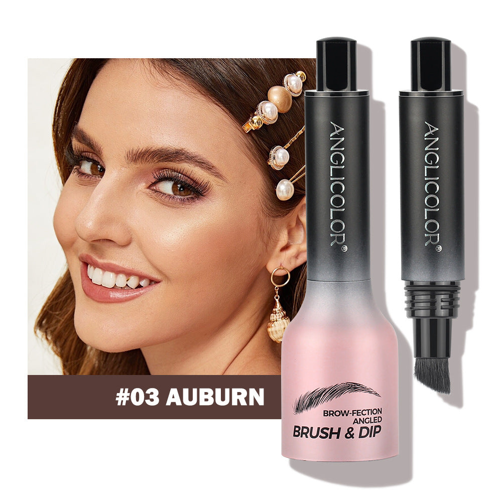 Hot-Selling Eyebrow Dye Cream Upgraded Version Press-Type Fine Brush Head Eyebrow Cream Waterproof Smudge-Proof Wild Eyebrow Pencil