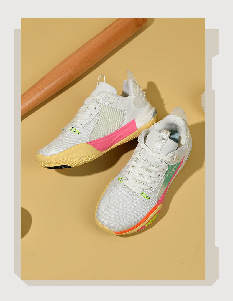 Men's and Women's Low-top Breathable Mesh Basketball Shoes Shock-absorbing Lightweight Student Trendy Couple Sports Shoes Dropshipping