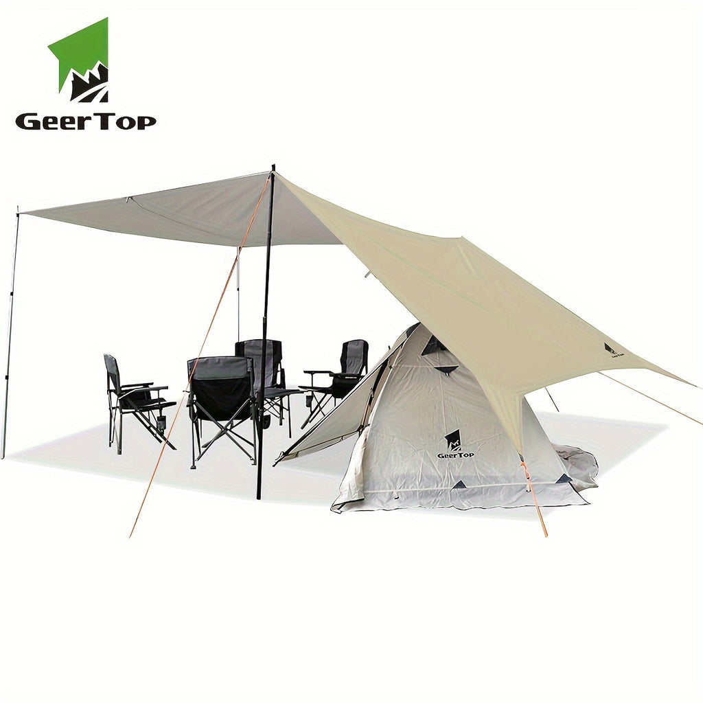 Outdoor Canopy Camping Waterproof Sunshade Large Space Four-Corner Canopy Portable Multi-Functional Setup