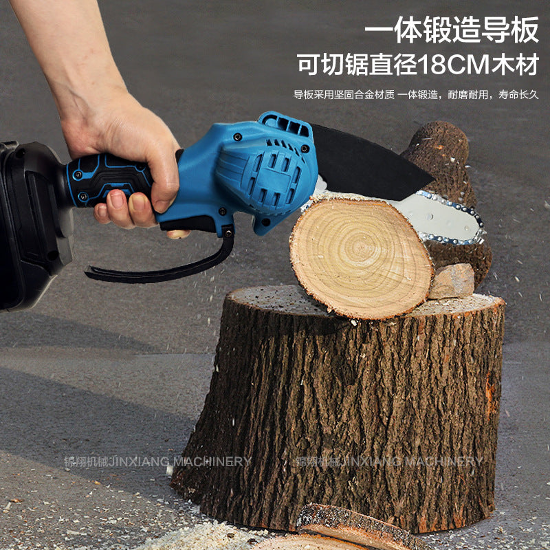Garden Cordless Mini Chainsaw Garden Logging Electric Saw Lithium Battery4/61-inch Mini Saw Single Handheld Electric Chain Saw