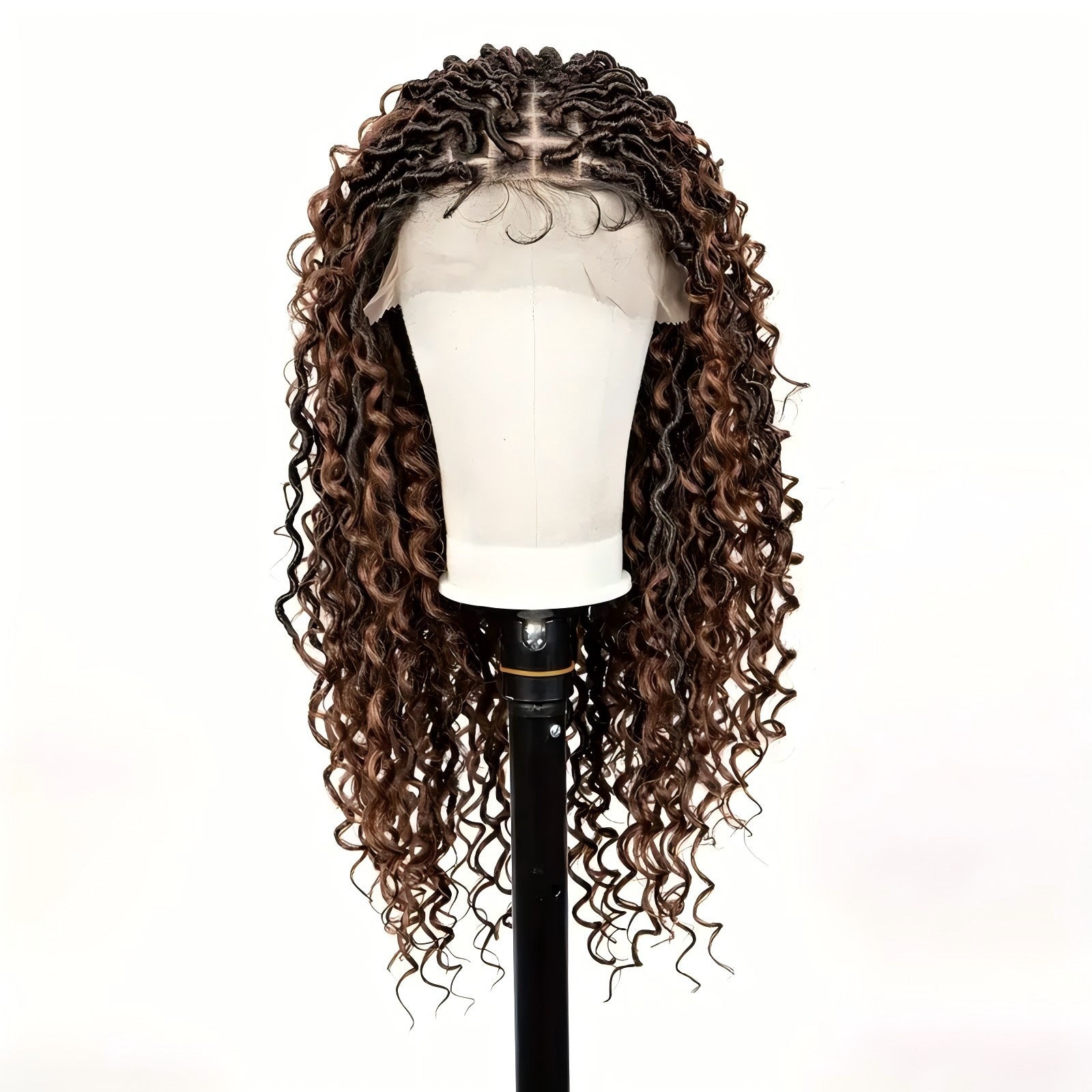 Wholesale Cross-Border E-commerce Hot-Selling Full Lace New Style Concubine Headpiece Goddess Locs Braids Wig