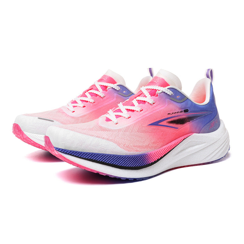 Real Carbon Plate Popcorn Men's Sports Shoes Youth Mesh Breathable Non-Slip Fitness Test Racing Marathon Running Shoes