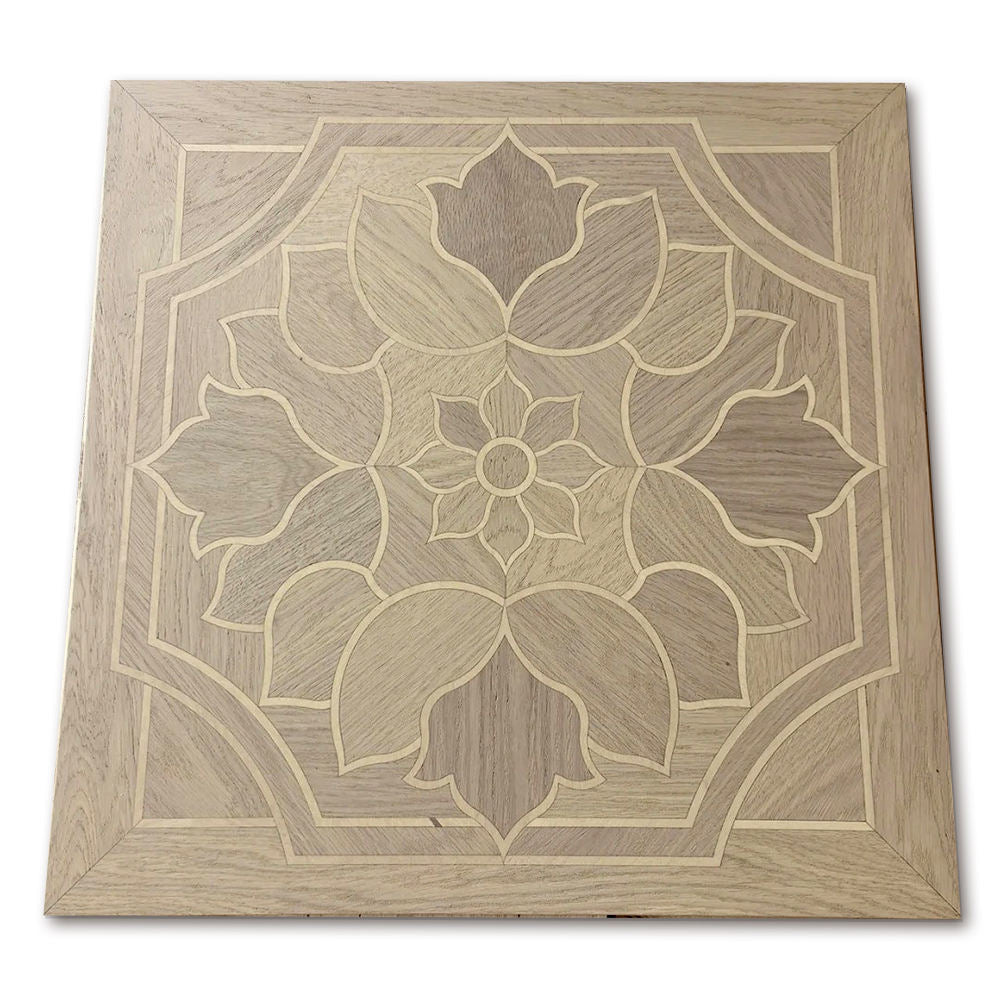 Custom 12mm Square Solid Oak Parquet Flooring | Engineered Wood Panels for Modern Home Office Exterior Use-Waterproof Anti-Slip