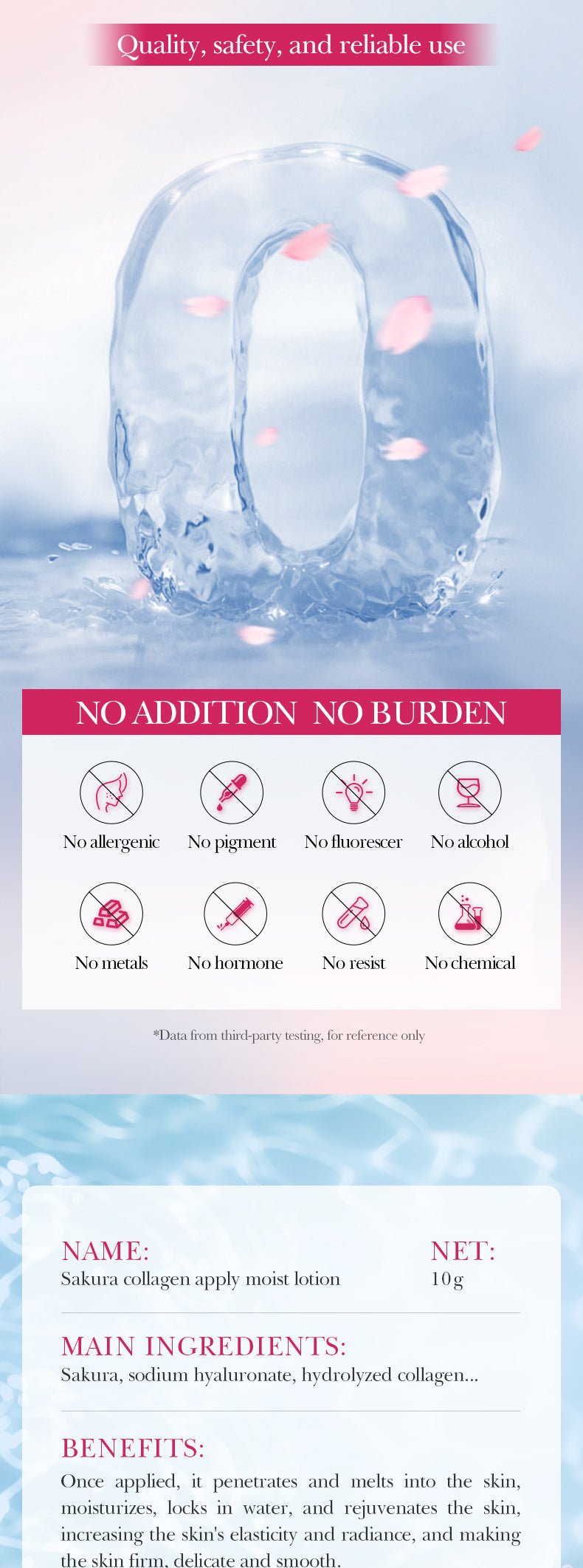 Sakura Collagen Essence SADOER Moisturizing and Nourishing Smear-On Moisturizing Lotion  Wholesale