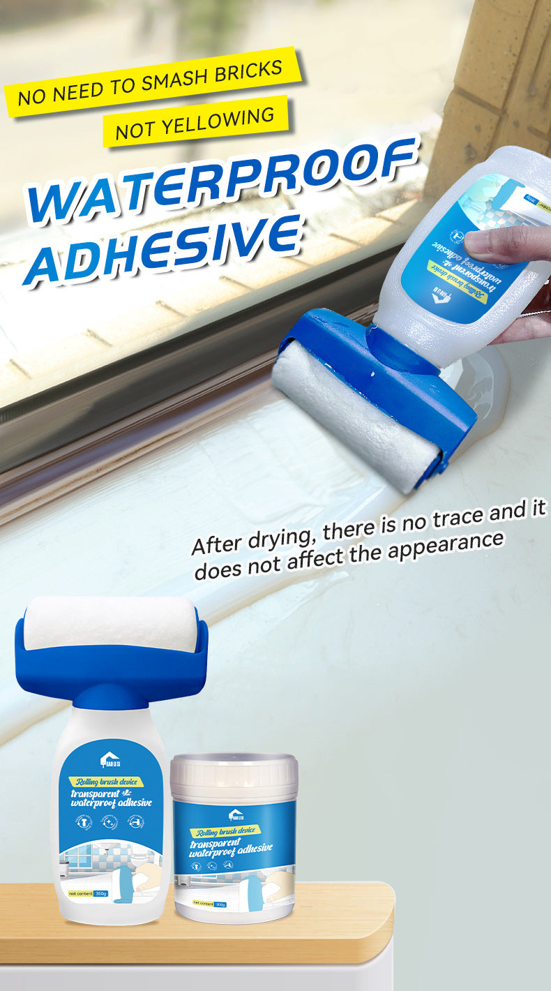 baolisi Roller Type Transparent Waterproof Glue Exterior Wall Roof Bathroom Leak Repair Glue Floor Tile Toilet Edge Leak Sealing