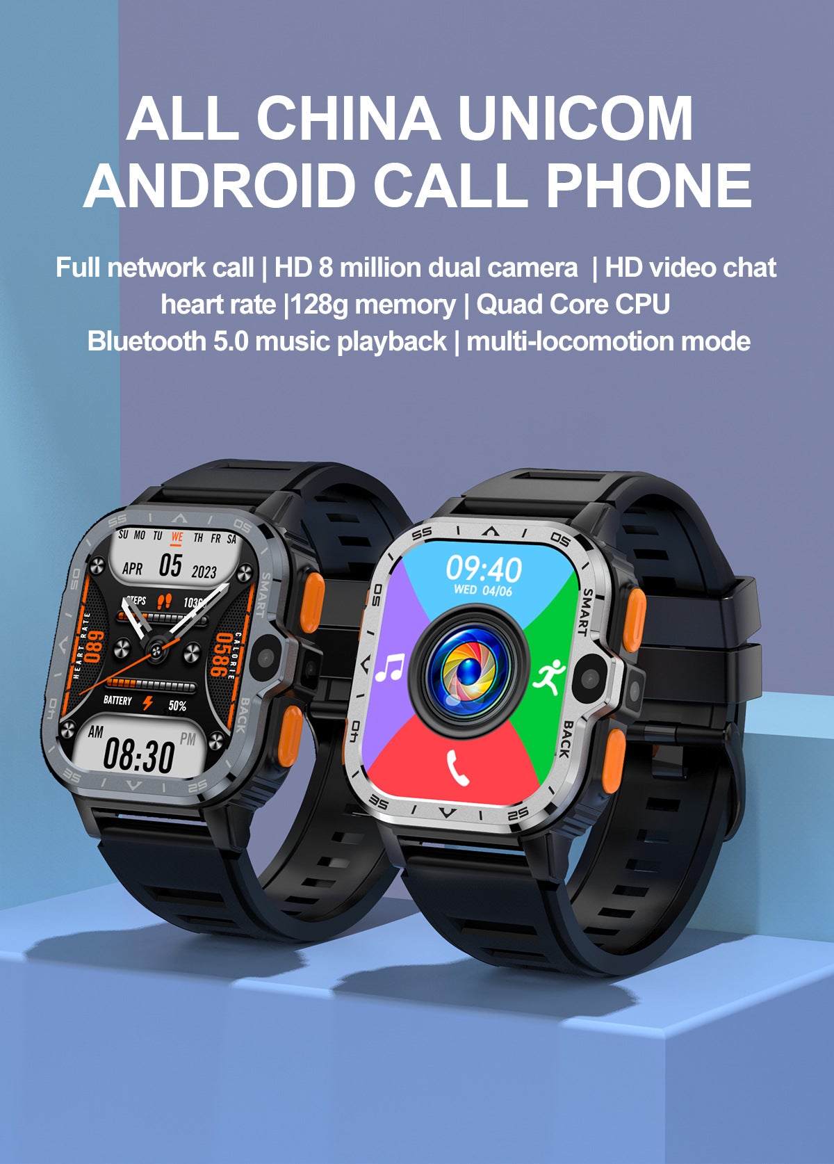 PGD Watch Smart Watch5G Plug-in Card Full Netcom Built-in Google Store Independent APP Download the Three-Proof Sports