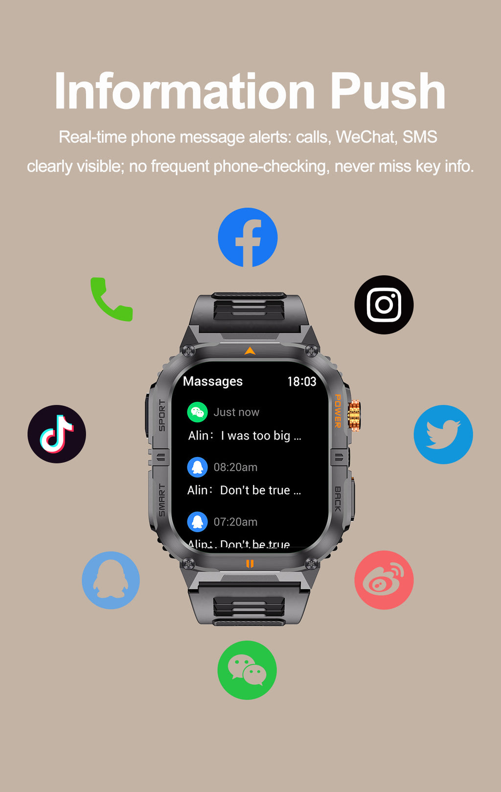 YK12Smart Watch Bluetooth Call True Heart Rate Step Count Sleep Monitoring Deep Waterproof Large Battery Sports Three-Proof