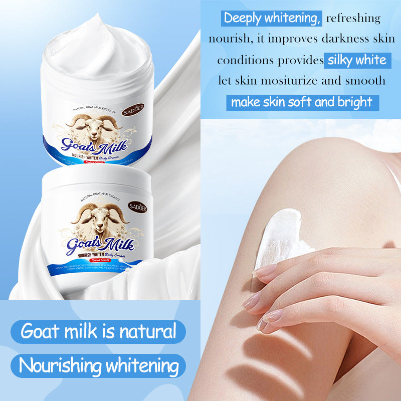 Goat Milk Whitening Body Lotion SADOER Nourishing Autumn and Winter Body Cream Cross-Border Foreign Trade Wholesale