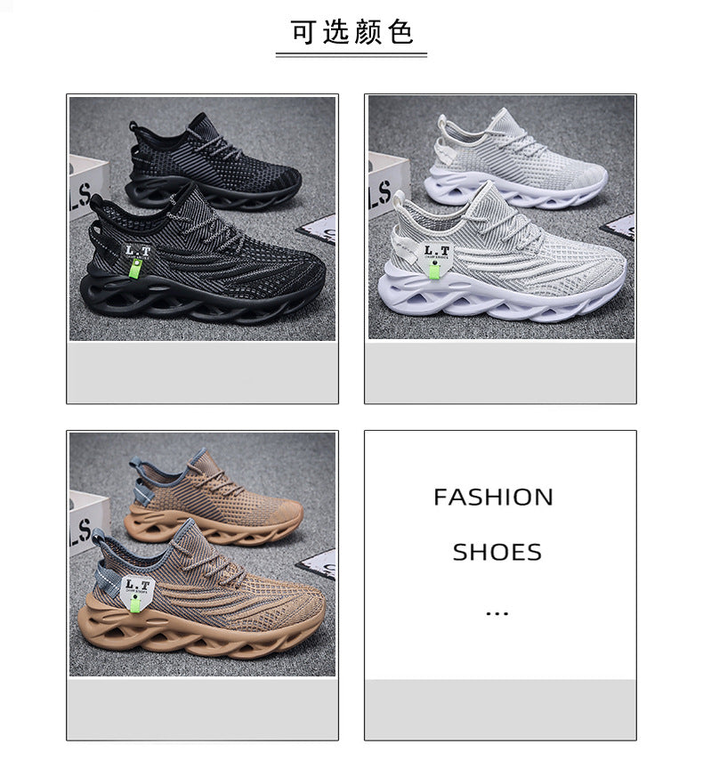 2025Foreign Trade Large Size Mesh Breathable Running Shoes Summer Trendy Versatile Sports Shock Absorption Wear-resistant Casual Shoes