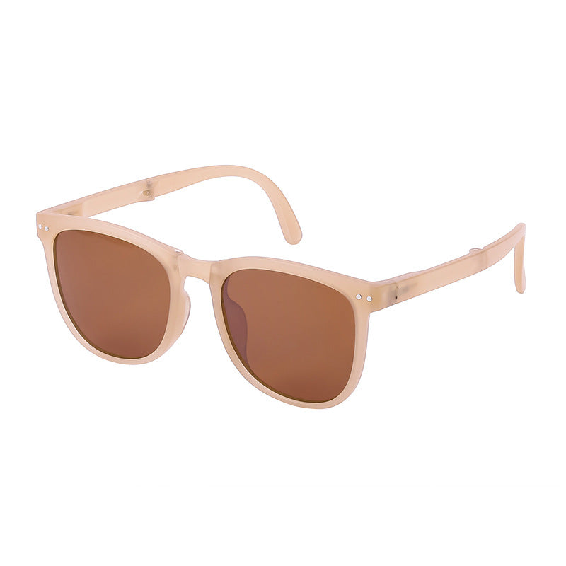 New Fashion Foldable Sunglasses for Women UV Protection Polarized Sunglasses Trendy Portable Full Frame Sun Glasses