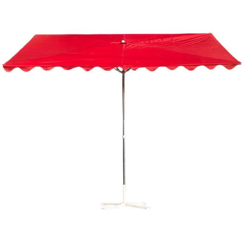 Outdoor Stall Sunshade Umbrella Shop Front Commercial Square Folding Telescopic Slope Umbrella Sun Protection Thickened Rain Shelter