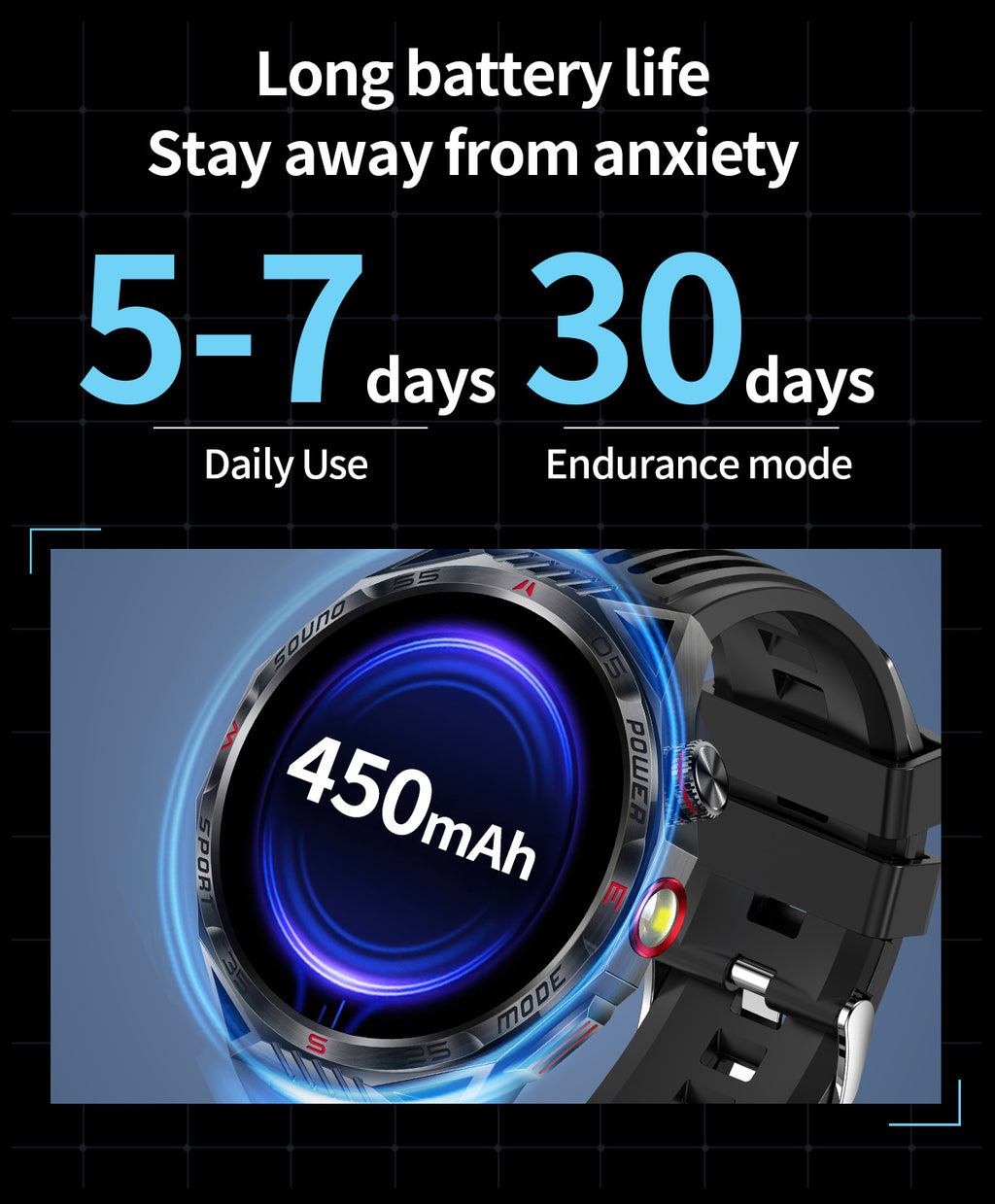 HT28Smart Watch Bluetooth Call True Heart Rate Step Sleep Breathing Training Deep Waterproof Flashlight Sports